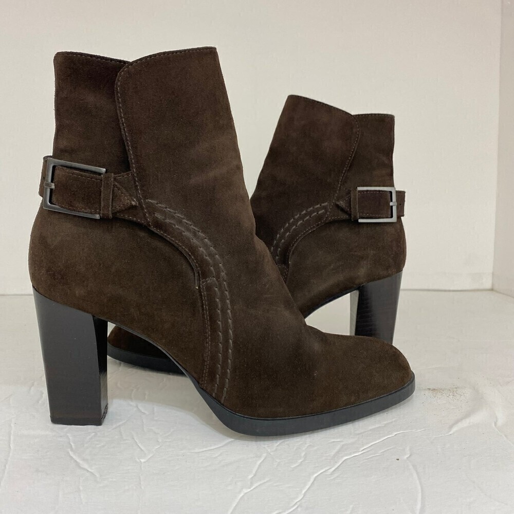 TOD'S Brown Suede Boots Size 7 - Picture 3 of 12